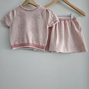 Andy & Evan Girls Pink Top & Skirt Size 6